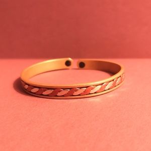 Vintage pure copper magnetic cuff bracelet